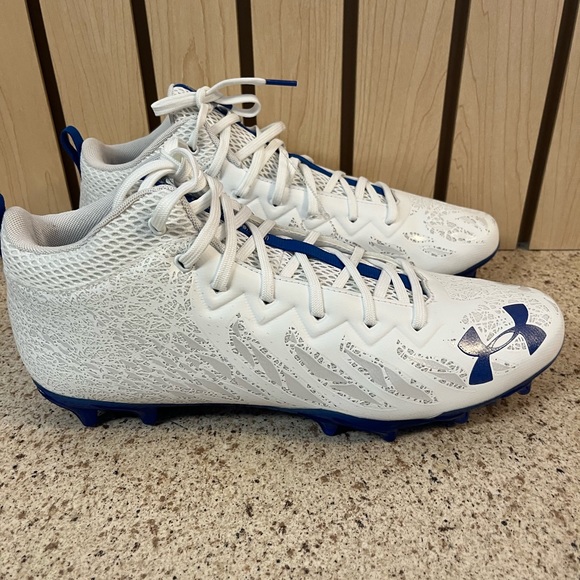 Under Armour Spotlight 4D Foam UA Mens Football Cleats Sz 12 White 3023963-103 - Picture 8 of 10
